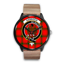 Load image into Gallery viewer, Darroch Clans ,Brown Leather watch, leather steel watch, tartan watch, tartan watches, clan watch, scotland watch, merry christmas, cyber Monday, halloween, black Friday