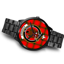 Load image into Gallery viewer, Darroch Clans ,Brown Leather watch, leather steel watch, tartan watch, tartan watches, clan watch, scotland watch, merry christmas, cyber Monday, halloween, black Friday