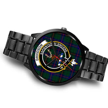 Load image into Gallery viewer, Davidson Modern Clans ,Brown Leather watch, leather steel watch, tartan watch, tartan watches, clan watch, scotland watch, merry christmas, cyber Monday, halloween, black Friday