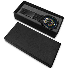 Load image into Gallery viewer, Davidson Modern Clans ,White Leather watch, leather steel watch, tartan watch, tartan watches, clan watch, scotland watch, merry christmas, cyber Monday, halloween, black Friday