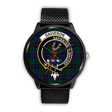Load image into Gallery viewer, Davidson Modern Clans ,Rose Gold Metal Mesh watch, leather steel watch, tartan watch, tartan watches, clan watch, scotland watch, merry christmas, cyber Monday, halloween, black Friday
