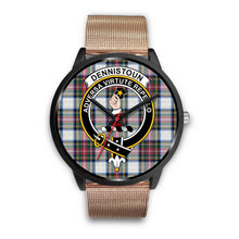 Load image into Gallery viewer, Dennistoun Clans ,Brown Leather watch, leather steel watch, tartan watch, tartan watches, clan watch, scotland watch, merry christmas, cyber Monday, halloween, black Friday