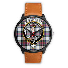 Load image into Gallery viewer, Dennistoun Clans ,Pink Leather watch, leather steel watch, tartan watch, tartan watches, clan watch, scotland watch, merry christmas, cyber Monday, halloween, black Friday