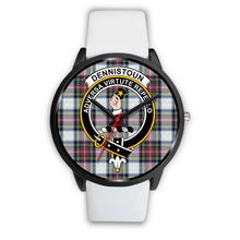 Load image into Gallery viewer, Dennistoun Clans ,Silver Metal Mesh watch, leather steel watch, tartan watch, tartan watches, clan watch, scotland watch, merry christmas, cyber Monday, halloween, black Friday