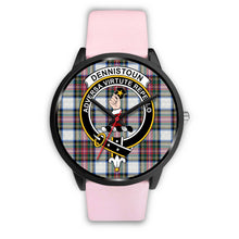 Load image into Gallery viewer, Dennistoun Clans ,Silver Metal Link watch, leather steel watch, tartan watch, tartan watches, clan watch, scotland watch, merry christmas, cyber Monday, halloween, black Friday