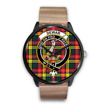 Load image into Gallery viewer, Dewar Clans ,Brown Leather watch, leather steel watch, tartan watch, tartan watches, clan watch, scotland watch, merry christmas, cyber Monday, halloween, black Friday