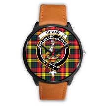 Load image into Gallery viewer, Dewar Clans ,Pink Leather watch, leather steel watch, tartan watch, tartan watches, clan watch, scotland watch, merry christmas, cyber Monday, halloween, black Friday