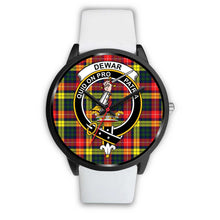 Load image into Gallery viewer, Dewar Clans ,Silver Metal Mesh watch, leather steel watch, tartan watch, tartan watches, clan watch, scotland watch, merry christmas, cyber Monday, halloween, black Friday