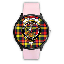 Load image into Gallery viewer, Dewar Clans ,Silver Metal Link watch, leather steel watch, tartan watch, tartan watches, clan watch, scotland watch, merry christmas, cyber Monday, halloween, black Friday