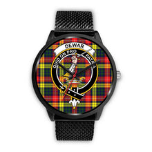 Load image into Gallery viewer, Dewar Clans ,Rose Gold Metal Mesh watch, leather steel watch, tartan watch, tartan watches, clan watch, scotland watch, merry christmas, cyber Monday, halloween, black Friday