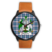 Load image into Gallery viewer, Dignan Clans ,Pink Leather watch, leather steel watch, tartan watch, tartan watches, clan watch, scotland watch, merry christmas, cyber Monday, halloween, black Friday