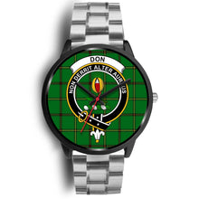 Load image into Gallery viewer, Don (Tribe-of-Mar) Clans ,Black Metal Link watch, leather steel watch, tartan watch, tartan watches, clan watch, scotland watch, merry christmas, cyber Monday, halloween, black Friday