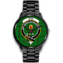 Load image into Gallery viewer, Don (Tribe-of-Mar) Clans ,Black Metal Link watch, leather steel watch, tartan watch, tartan watches, clan watch, scotland watch, merry christmas, cyber Monday, halloween, black Friday