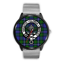 Load image into Gallery viewer, Donnachaidh Clans ,Rose Gold Metal Link watch, leather steel watch, tartan watch, tartan watches, clan watch, scotland watch, merry christmas, cyber Monday, halloween, black Friday