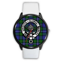 Load image into Gallery viewer, Donnachaidh Clans ,Silver Metal Mesh watch, leather steel watch, tartan watch, tartan watches, clan watch, scotland watch, merry christmas, cyber Monday, halloween, black Friday