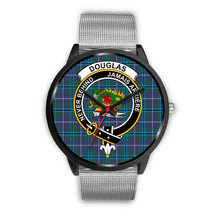 Load image into Gallery viewer, Douglas Modern Clans ,Rose Gold Metal Link watch, leather steel watch, tartan watch, tartan watches, clan watch, scotland watch, merry christmas, cyber Monday, halloween, black Friday