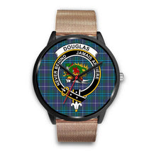 Load image into Gallery viewer, Douglas Modern Clans ,Brown Leather watch, leather steel watch, tartan watch, tartan watches, clan watch, scotland watch, merry christmas, cyber Monday, halloween, black Friday