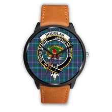 Load image into Gallery viewer, Douglas Modern Clans ,Pink Leather watch, leather steel watch, tartan watch, tartan watches, clan watch, scotland watch, merry christmas, cyber Monday, halloween, black Friday