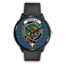 Load image into Gallery viewer, Douglas Modern Clans ,Black Metal Mesh watch, leather steel watch, tartan watch, tartan watches, clan watch, scotland watch, merry christmas, cyber Monday, halloween, black Friday