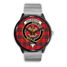 Load image into Gallery viewer, Drummond Modern Clans ,Rose Gold Metal Link watch, leather steel watch, tartan watch, tartan watches, clan watch, scotland watch, merry christmas, cyber Monday, halloween, black Friday