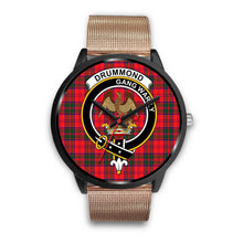 Load image into Gallery viewer, Drummond Modern Clans ,Brown Leather watch, leather steel watch, tartan watch, tartan watches, clan watch, scotland watch, merry christmas, cyber Monday, halloween, black Friday