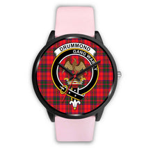 Load image into Gallery viewer, Drummond Modern Clans ,Silver Metal Link watch, leather steel watch, tartan watch, tartan watches, clan watch, scotland watch, merry christmas, cyber Monday, halloween, black Friday