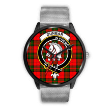 Load image into Gallery viewer, Dunbar Modern Clans ,Rose Gold Metal Link watch, leather steel watch, tartan watch, tartan watches, clan watch, scotland watch, merry christmas, cyber Monday, halloween, black Friday