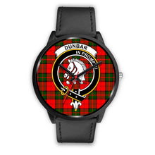 Load image into Gallery viewer, Dunbar Modern Clans ,Black Metal Mesh watch, leather steel watch, tartan watch, tartan watches, clan watch, scotland watch, merry christmas, cyber Monday, halloween, black Friday