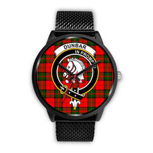 Load image into Gallery viewer, Dunbar Modern Clans ,Rose Gold Metal Mesh watch, leather steel watch, tartan watch, tartan watches, clan watch, scotland watch, merry christmas, cyber Monday, halloween, black Friday