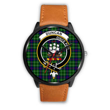 Load image into Gallery viewer, Duncan Clans ,Pink Leather watch, leather steel watch, tartan watch, tartan watches, clan watch, scotland watch, merry christmas, cyber Monday, halloween, black Friday