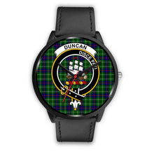 Load image into Gallery viewer, Duncan Clans ,Black Metal Mesh watch, leather steel watch, tartan watch, tartan watches, clan watch, scotland watch, merry christmas, cyber Monday, halloween, black Friday