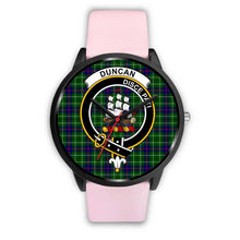 Load image into Gallery viewer, Duncan Clans ,Silver Metal Link watch, leather steel watch, tartan watch, tartan watches, clan watch, scotland watch, merry christmas, cyber Monday, halloween, black Friday