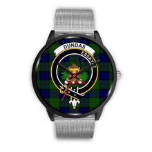 Load image into Gallery viewer, Dundas Modern Clans ,Rose Gold Metal Link watch, leather steel watch, tartan watch, tartan watches, clan watch, scotland watch, merry christmas, cyber Monday, halloween, black Friday