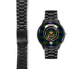 Load image into Gallery viewer, Dundas Modern Clans ,Black Leather watch, leather steel watch, tartan watch, tartan watches, clan watch, scotland watch, merry christmas, cyber Monday, halloween, black Friday