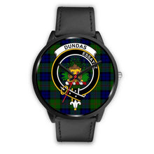 Load image into Gallery viewer, Dundas Modern Clans ,Black Metal Mesh watch, leather steel watch, tartan watch, tartan watches, clan watch, scotland watch, merry christmas, cyber Monday, halloween, black Friday