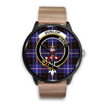 Load image into Gallery viewer, Dunlop Modern Clans ,Brown Leather watch, leather steel watch, tartan watch, tartan watches, clan watch, scotland watch, merry christmas, cyber Monday, halloween, black Friday
