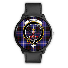 Load image into Gallery viewer, Dunlop Modern Clans ,Black Metal Mesh watch, leather steel watch, tartan watch, tartan watches, clan watch, scotland watch, merry christmas, cyber Monday, halloween, black Friday