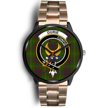 Load image into Gallery viewer, Durie Clans ,Black Leather watch, leather steel watch, tartan watch, tartan watches, clan watch, scotland watch, merry christmas, cyber Monday, halloween, black Friday