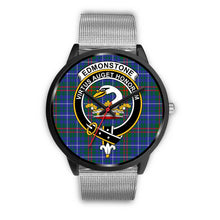 Load image into Gallery viewer, Edmonstone Clans ,Rose Gold Metal Link watch, leather steel watch, tartan watch, tartan watches, clan watch, scotland watch, merry christmas, cyber Monday, halloween, black Friday