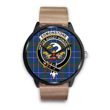 Load image into Gallery viewer, Edmonstone Clans ,Brown Leather watch, leather steel watch, tartan watch, tartan watches, clan watch, scotland watch, merry christmas, cyber Monday, halloween, black Friday