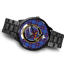 Load image into Gallery viewer, Elliot Modern Clans ,Brown Leather watch, leather steel watch, tartan watch, tartan watches, clan watch, scotland watch, merry christmas, cyber Monday, halloween, black Friday
