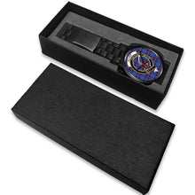 Load image into Gallery viewer, Elliot Modern Clans ,White Leather watch, leather steel watch, tartan watch, tartan watches, clan watch, scotland watch, merry christmas, cyber Monday, halloween, black Friday