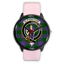 Load image into Gallery viewer, Elphinstone Clans ,Silver Metal Link watch, leather steel watch, tartan watch, tartan watches, clan watch, scotland watch, merry christmas, cyber Monday, halloween, black Friday