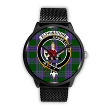 Load image into Gallery viewer, Elphinstone Clans ,Rose Gold Metal Mesh watch, leather steel watch, tartan watch, tartan watches, clan watch, scotland watch, merry christmas, cyber Monday, halloween, black Friday