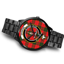 Load image into Gallery viewer, Erskine Modern Clans ,Brown Leather watch, leather steel watch, tartan watch, tartan watches, clan watch, scotland watch, merry christmas, cyber Monday, halloween, black Friday