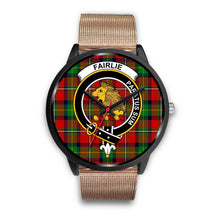 Load image into Gallery viewer, Fairlie Modern Clans ,Brown Leather watch, leather steel watch, tartan watch, tartan watches, clan watch, scotland watch, merry christmas, cyber Monday, halloween, black Friday