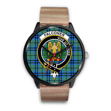 Load image into Gallery viewer, Falconer Clans ,Brown Leather watch, leather steel watch, tartan watch, tartan watches, clan watch, scotland watch, merry christmas, cyber Monday, halloween, black Friday