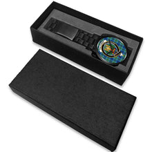 Load image into Gallery viewer, Falconer Clans ,White Leather watch, leather steel watch, tartan watch, tartan watches, clan watch, scotland watch, merry christmas, cyber Monday, halloween, black Friday