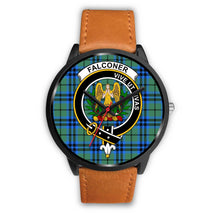 Load image into Gallery viewer, Falconer Clans ,Pink Leather watch, leather steel watch, tartan watch, tartan watches, clan watch, scotland watch, merry christmas, cyber Monday, halloween, black Friday