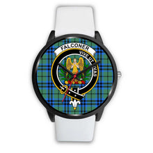 Load image into Gallery viewer, Falconer Clans ,Silver Metal Mesh watch, leather steel watch, tartan watch, tartan watches, clan watch, scotland watch, merry christmas, cyber Monday, halloween, black Friday